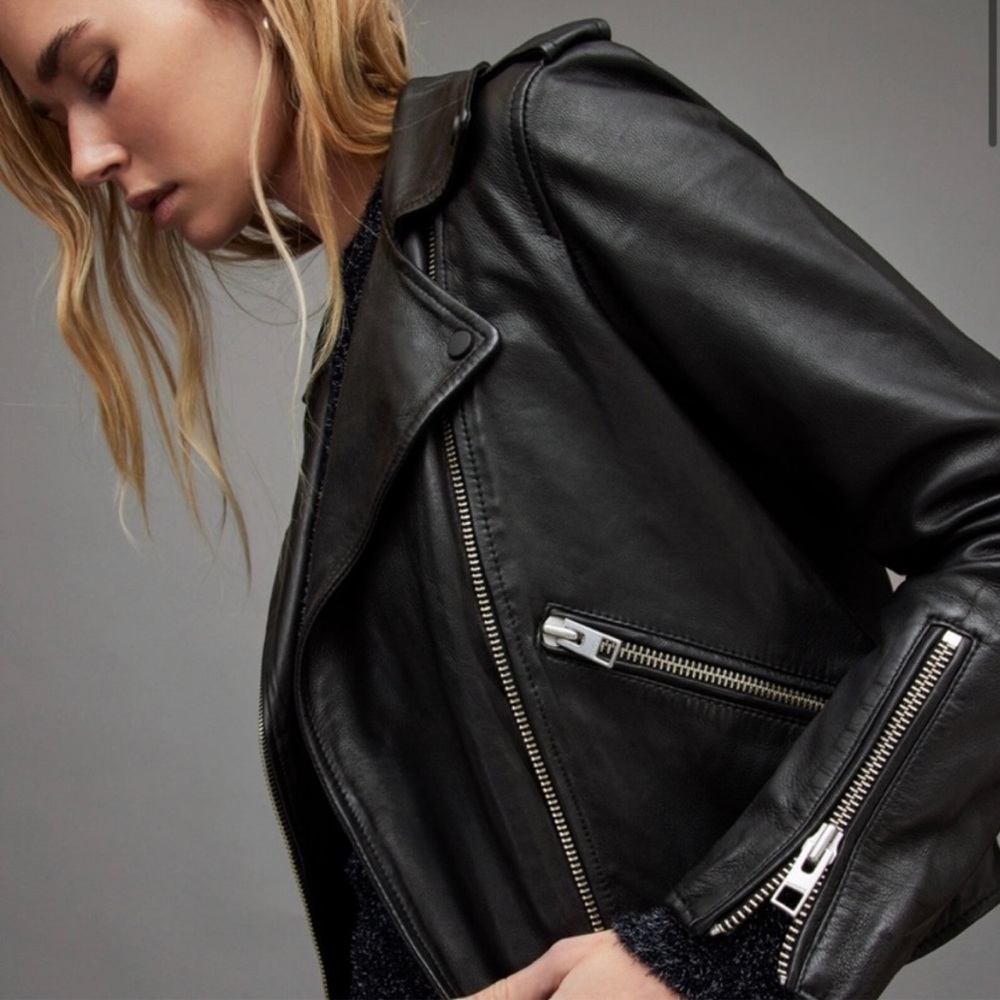 All Saints Black Leather Jacket
